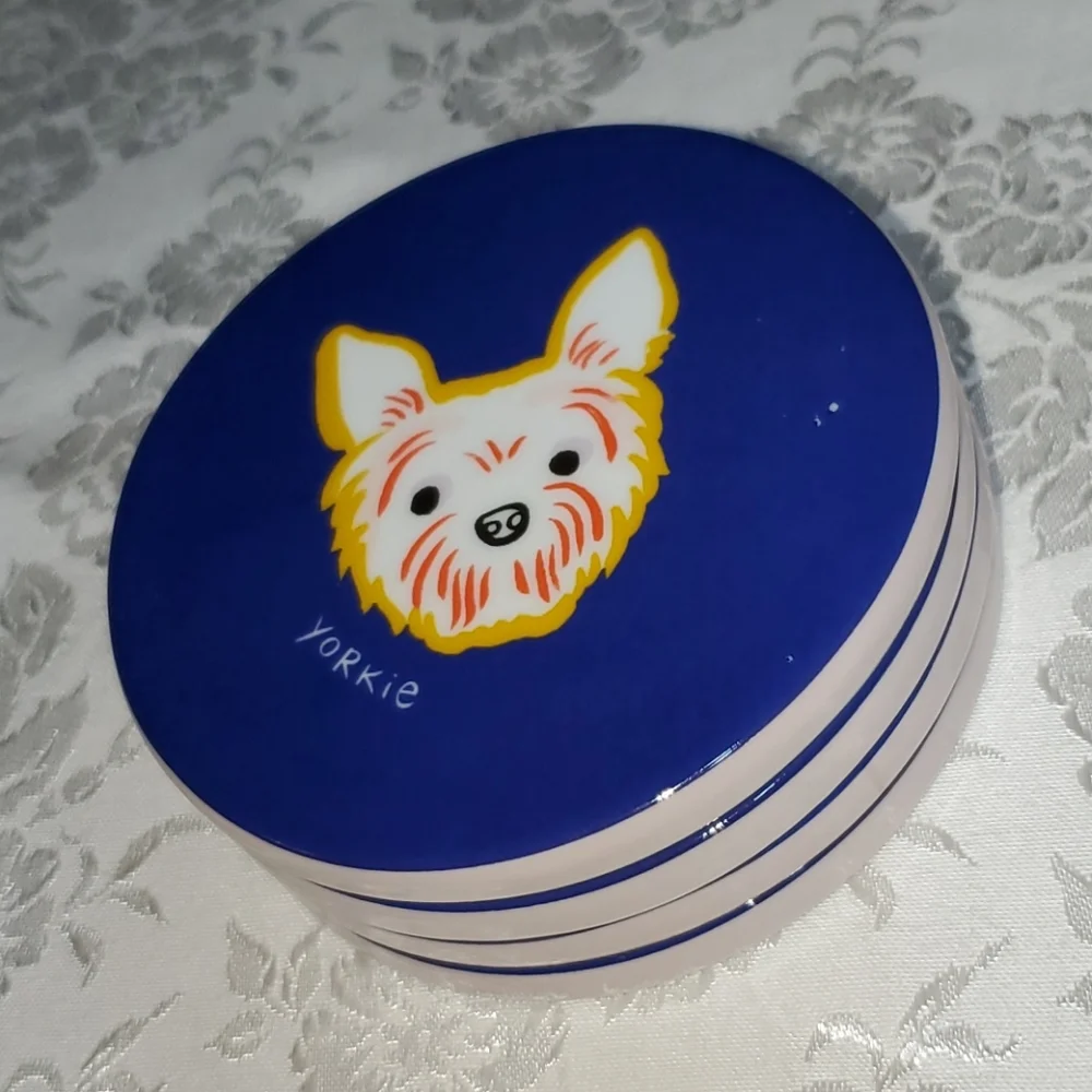 Fringe Studios BFF Yorkie Coaster Set - Picture 2 of 7